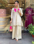 Gold Crush Party Wear Embroidered Co-Ord Set
